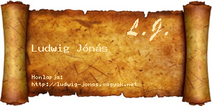 Ludwig Jónás névjegykártya